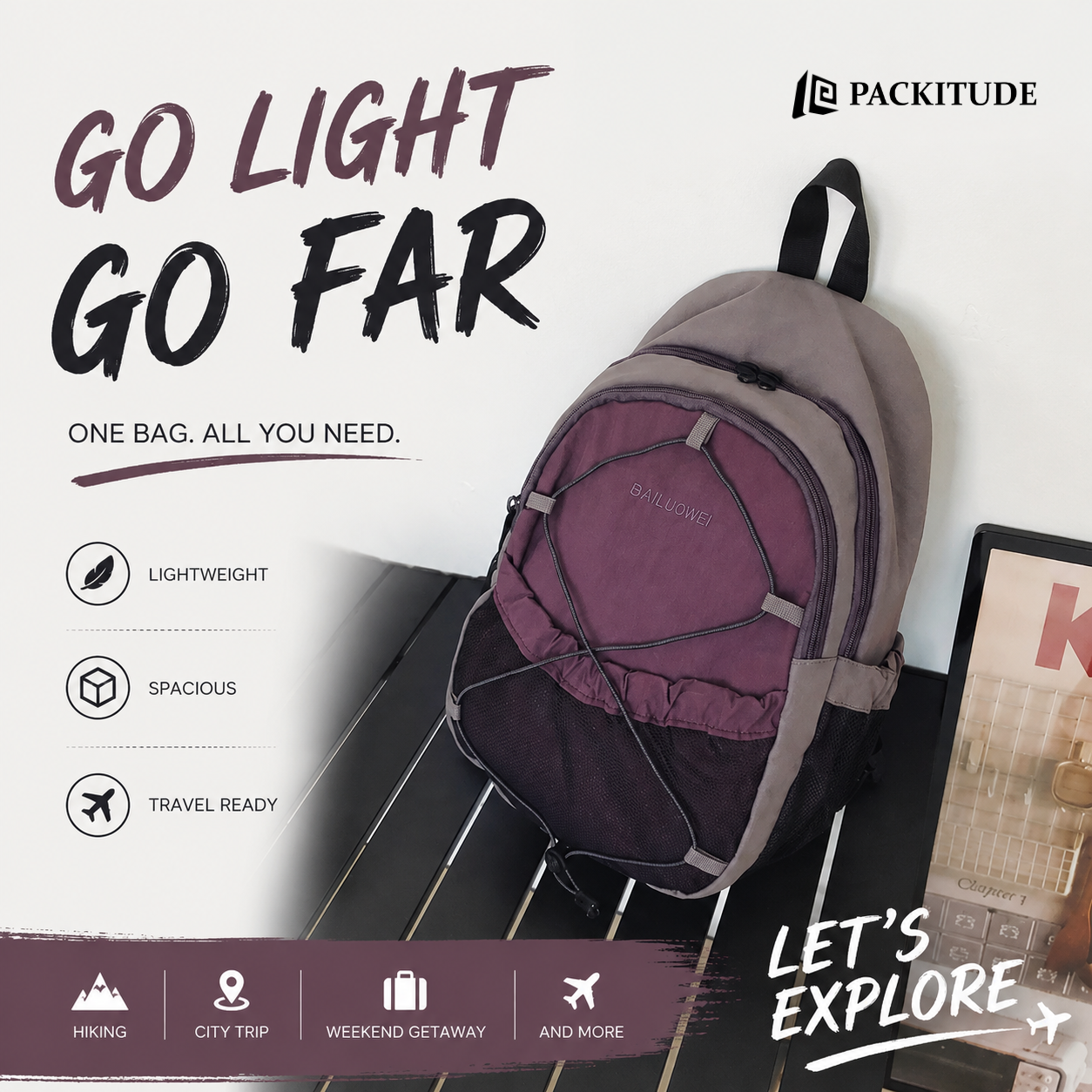 Lightweight Outdoor Mini Backpack | Water-Resistant Travel Daypack
