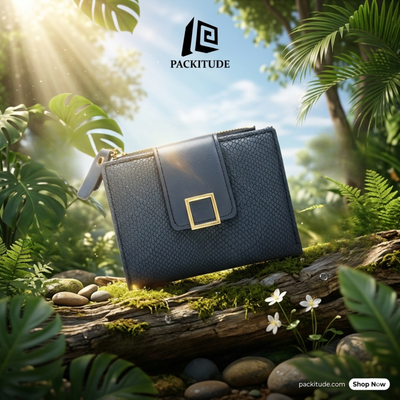 Ultra-thin Short Buckle Wallet for Women