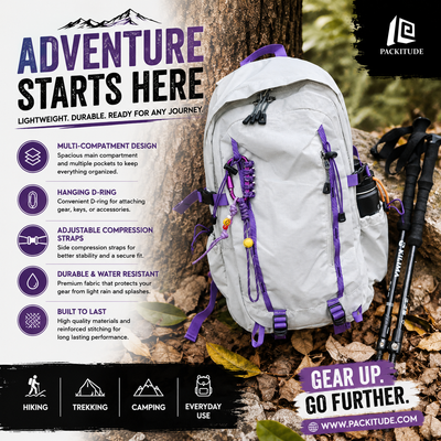 30L Lightweight Hiking Backpack | Large Capacity Outdoor Travel & Trekking Bag