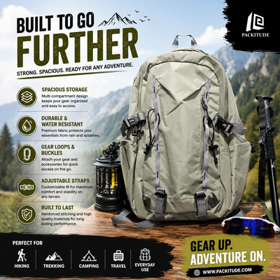 30L Lightweight Hiking Backpack | Large Capacity Outdoor Travel & Trekking Bag
