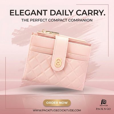 Multi-Purpose Short Belt Buckle Women's Folding Wallet