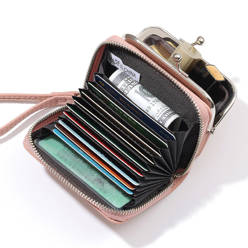 Premium Multi-Card RFID Zip Wallet for Women | Compact Coin Purse & Card Holder