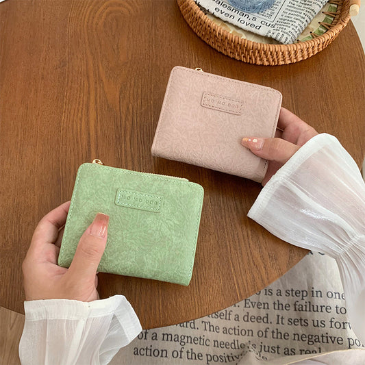 New Korean version of student retro folding wallet for women