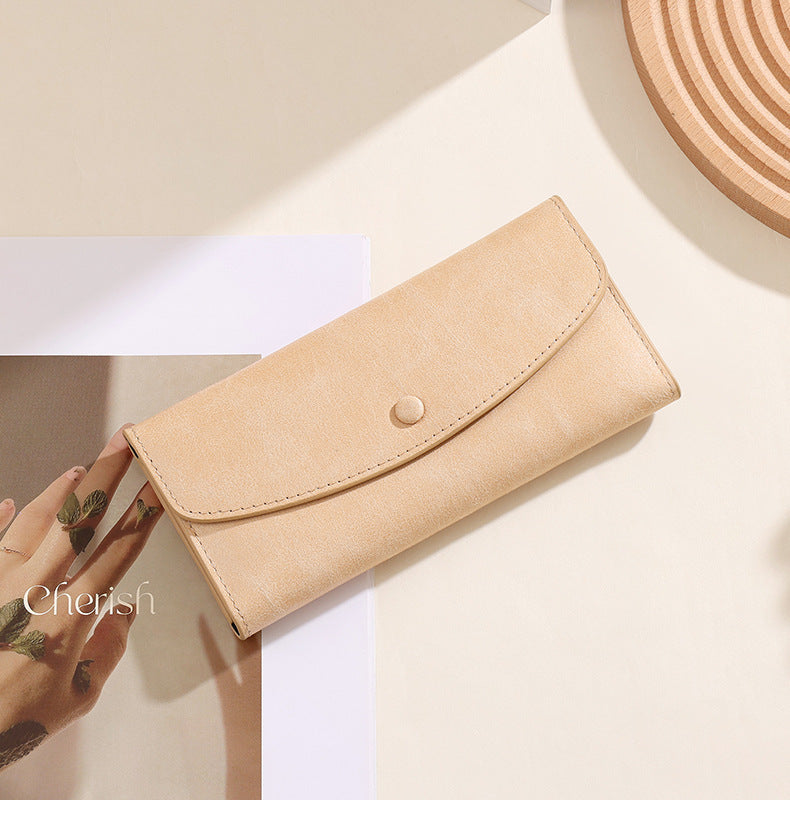 Ultra-Thin Large Capacity Womens Long Wallet | Premium Card Holder Clutch
