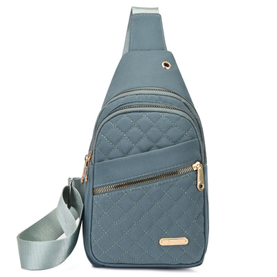 Large Capacity Quilted Crossbody Chest Bag | Trendy Casual Sling Bag