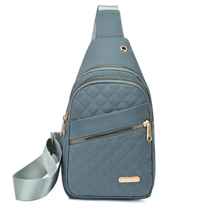 Large Capacity Quilted Crossbody Chest Bag | Trendy Casual Sling Bag