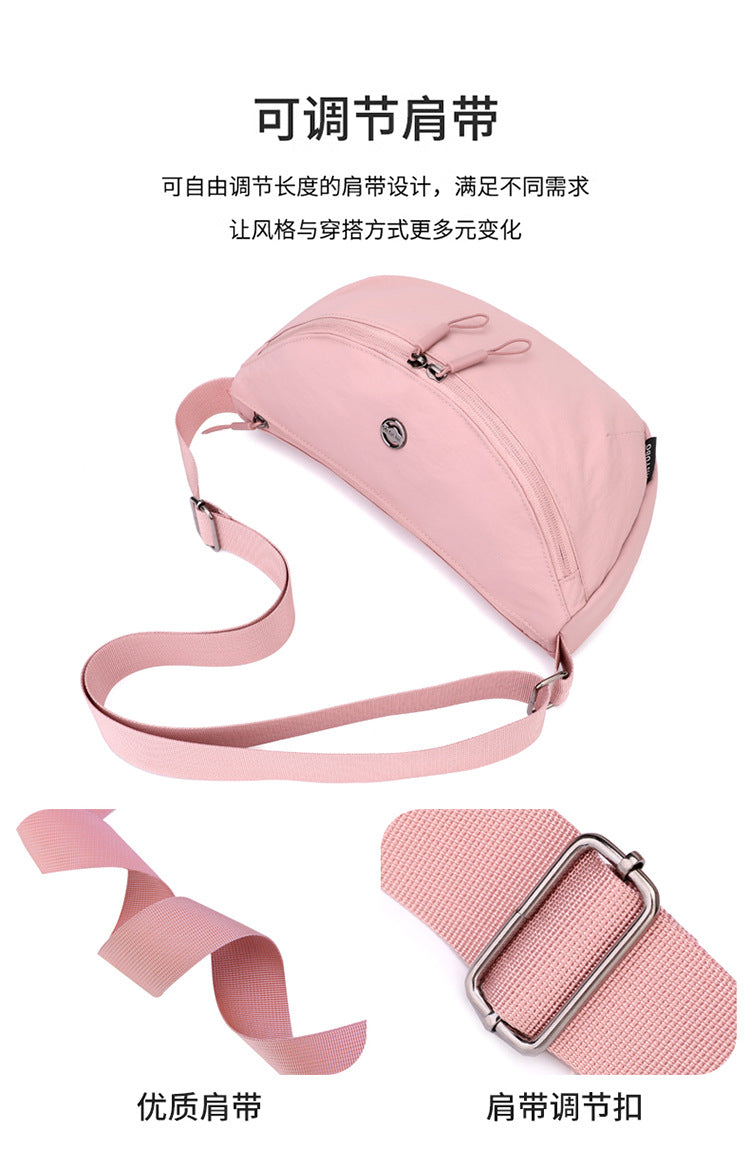 Womens Large Capacity Crossbody Dumpling Bag | Lightweight Nylon Shoulder Bag