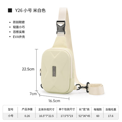 Mens Urban Waterproof Hard Shell Sling Bag | Everyday Travel Crossbody Chest Bag