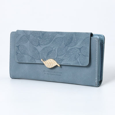 Frosted Leaf Retro Women's Clutch Wallet