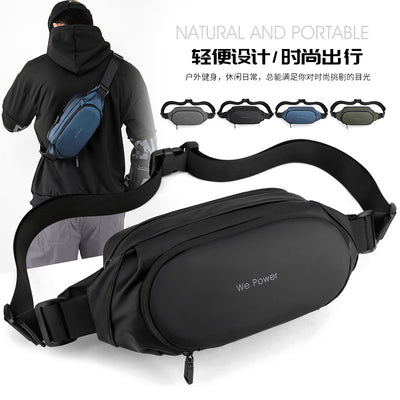 Mens Waterproof Waist Bag | Korean Style Crossbody Chest Bag for Travel & Outdoor