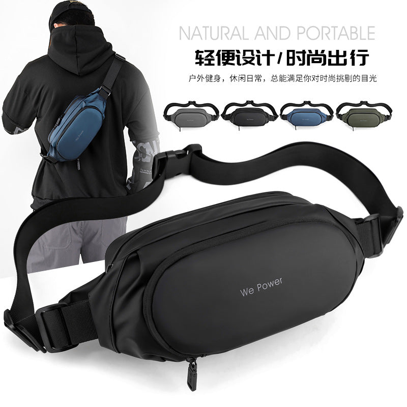 Mens Waterproof Waist Bag | Korean Style Crossbody Chest Bag for Travel & Outdoor