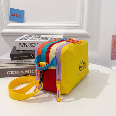 Korean Style Color-Block Crossbody Bag | Casual Mini Square Shoulder Bag for All