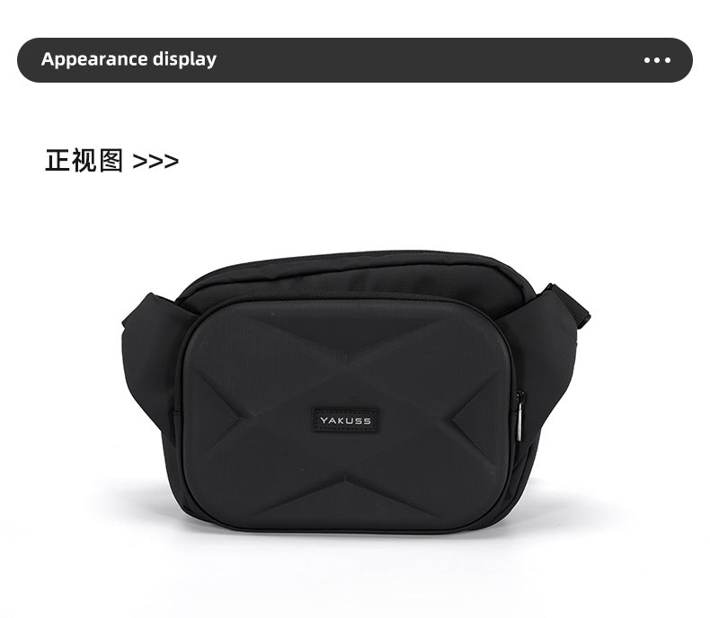 Mens EVA Hard Shell Crossbody Chest Bag | Waterproof Anti-Theft Sling Shoulder Bag