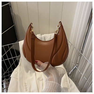 Dumpling Shoulder Bag for Women  Minimalist PU Leather Underarm Handbag