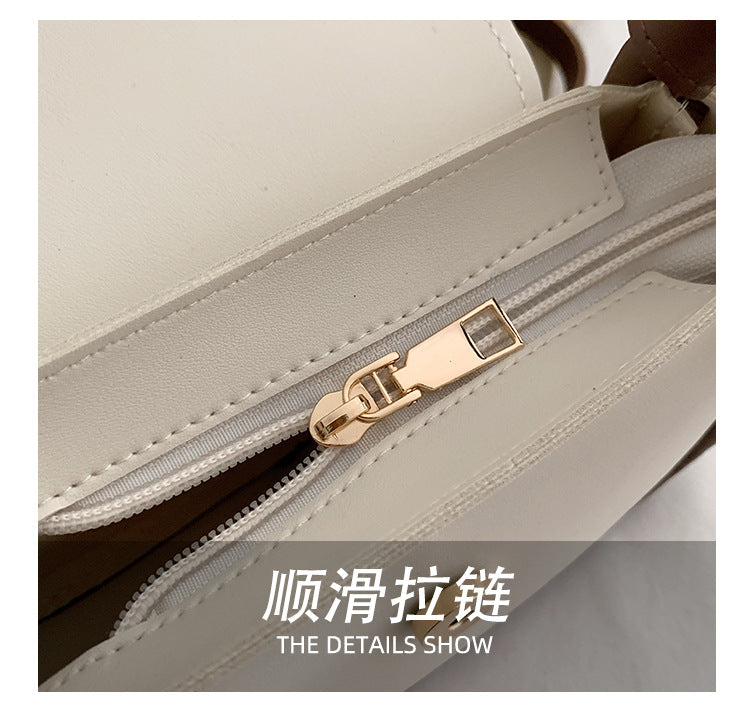 Vintage Two-Tone Mini Crossbody Bag for Women  Soft PU Flap Shoulder Bag