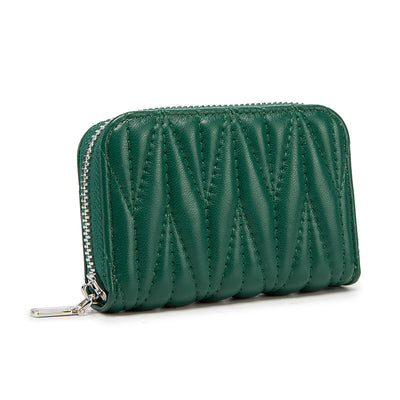 Luxury RFID Mini Zip Wallet | Cute Card Holder Coin Purse for Women