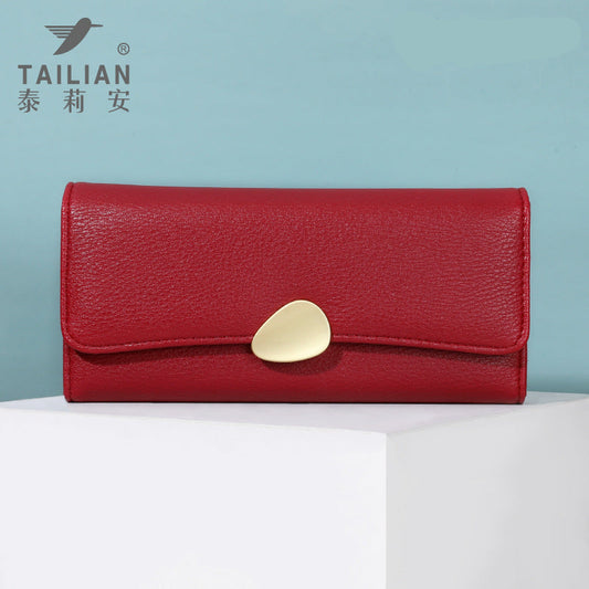 Pebbled Trifold Multifunctional Women's Wallet