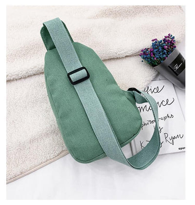 Cute Canvas Mini Crossbody Chest Bag for Women | Lightweight Everyday Sling Bag