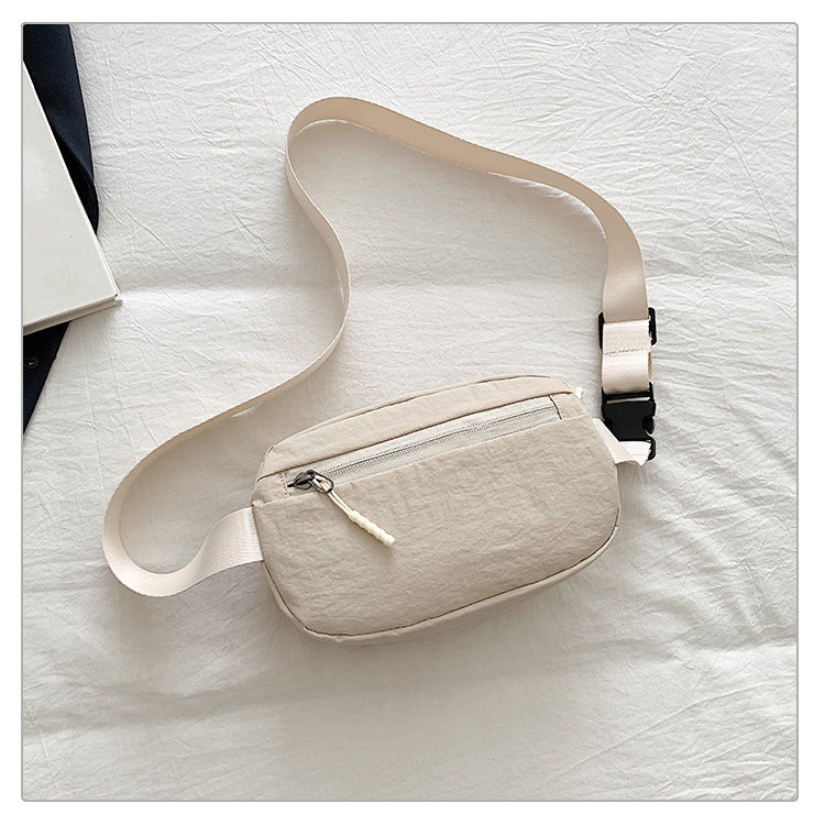 Korean Style Nylon Crossbody Waist Bag | Lightweight Everyday Sling Bag