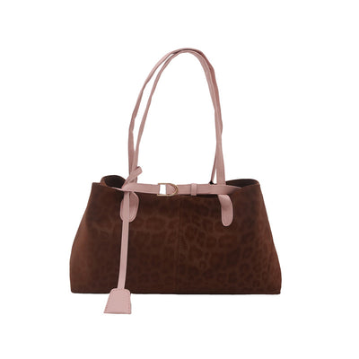 Womens Leopard Print Shoulder Handbag | Retro Fashion Large Capacity Armpit Bag