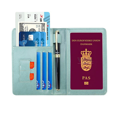 RFID protected Multi functional Bi Fold Passport Wallet