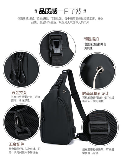 Waterproof Ultra-Light Crossbody Sling Bag | 10-Inch Travel Chest Bag