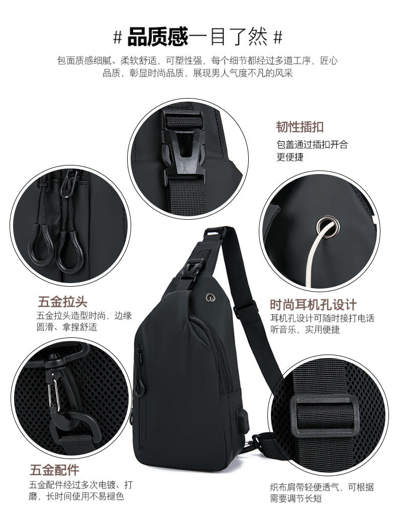 Waterproof Ultra-Light Crossbody Sling Bag | 10-Inch Travel Chest Bag