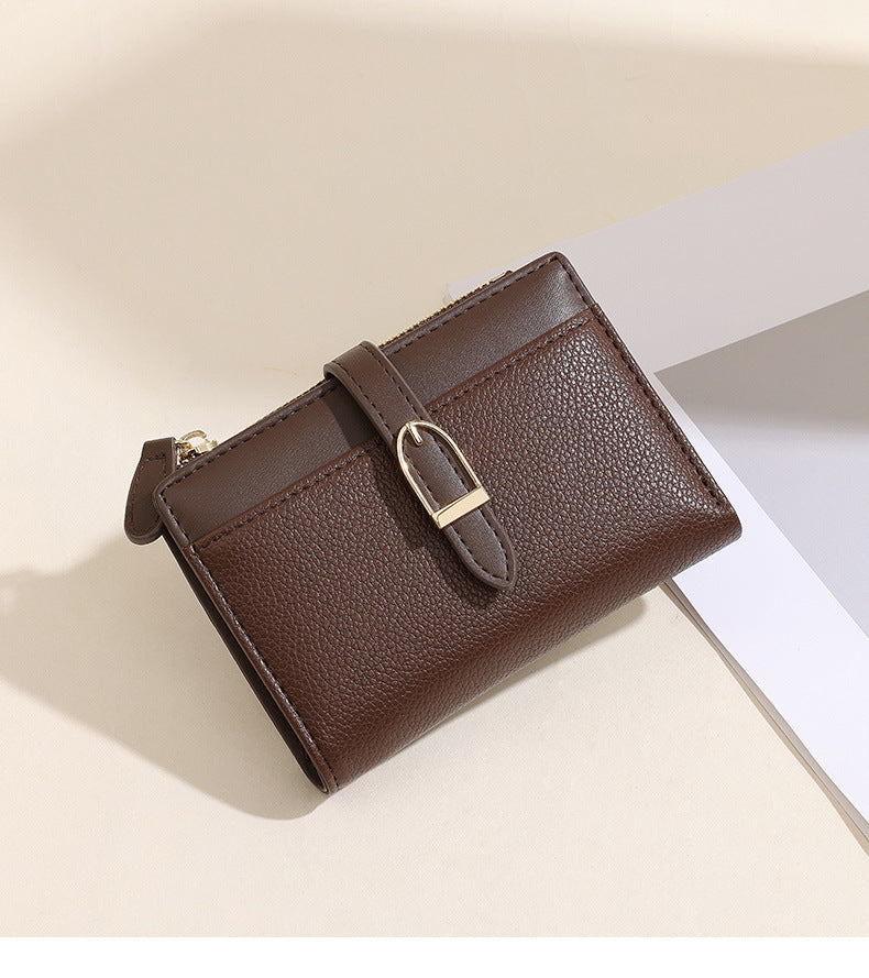 Luxury Short Womens Wallet | Premium Compact PU Card Holder & Coin Purse