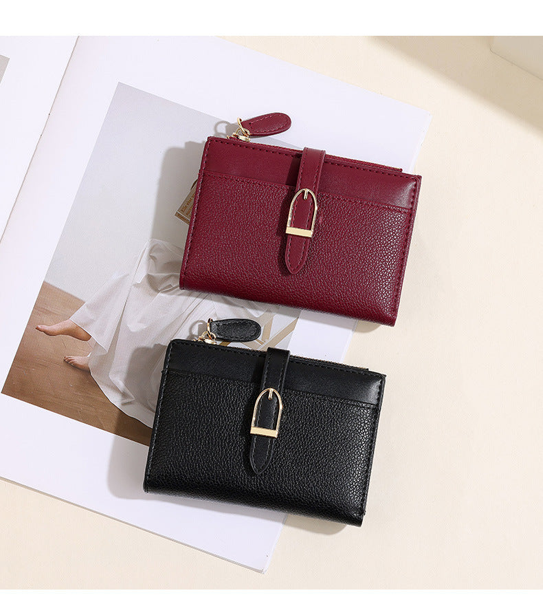 Luxury Short Womens Wallet | Premium Compact PU Card Holder & Coin Purse