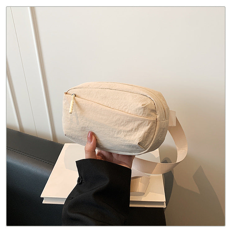 Korean Style Nylon Crossbody Waist Bag | Lightweight Everyday Sling Bag