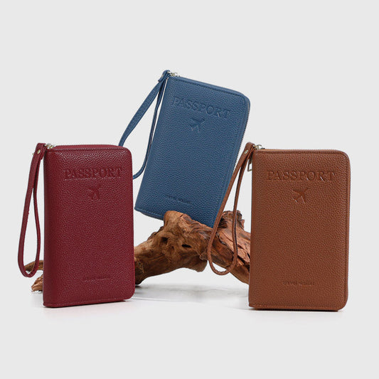 High Quality Multifunctional Passport Protective wallet with Zipper