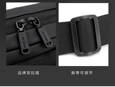 Mens Waterproof Waist Bag | Korean Style Crossbody Chest Bag for Travel & Outdoor