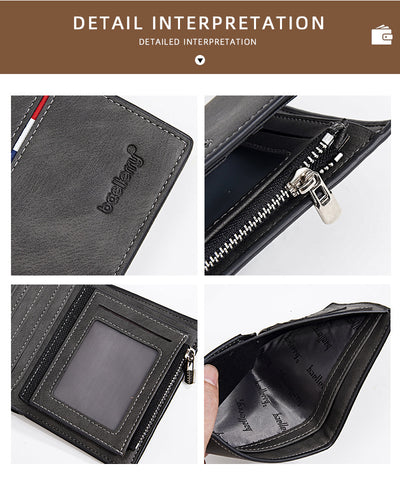 Casual Multi Functional Zipper Wallet for Men
