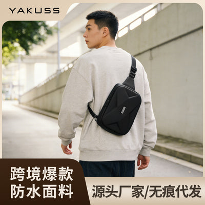 Mens Urban Waterproof Hard Shell Sling Bag | Everyday Travel Crossbody Chest Bag