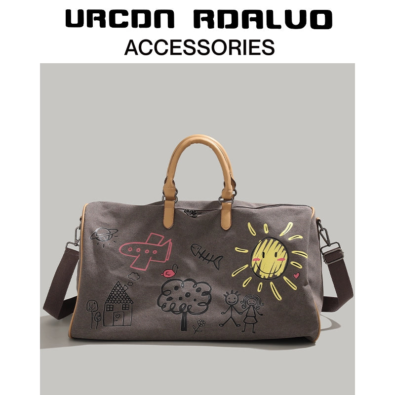 UR Cartoon Print Excursion Unisex Duffle Gym Bag