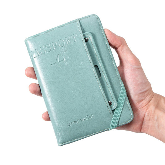 RFID protected Multi functional Bi Fold Passport Wallet