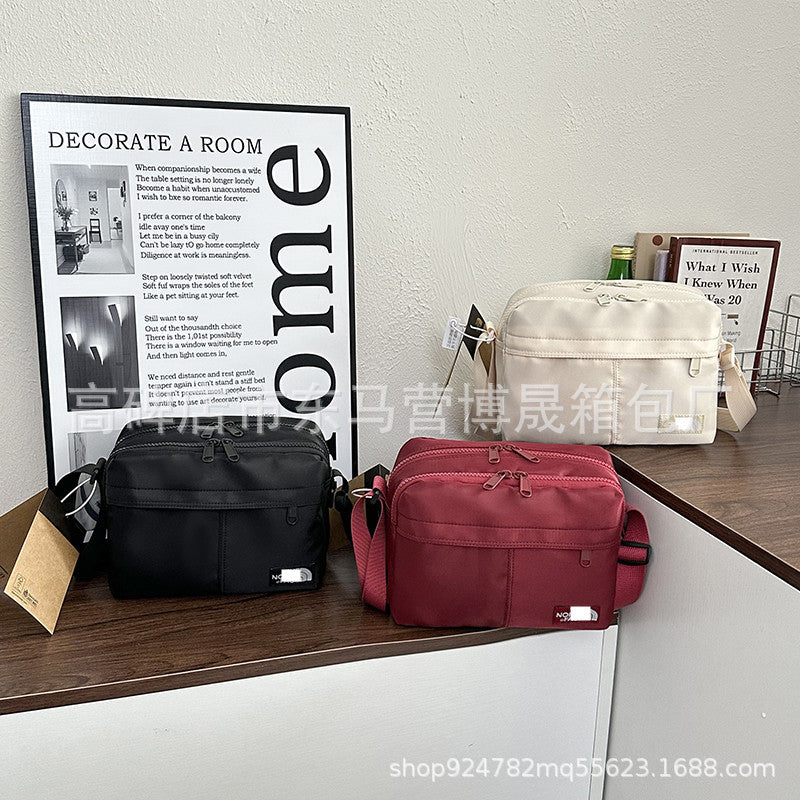 Utility Mini Crossbody Bag for Women  Multi-Pocket Oxford Shoulder Bag