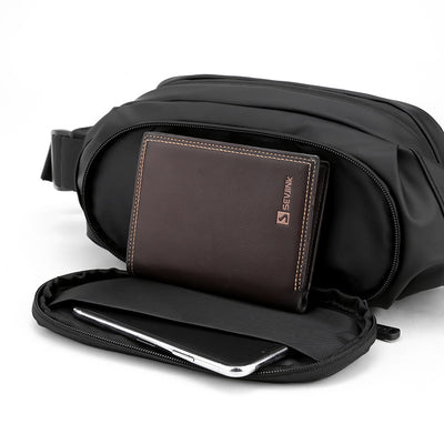 Mens Waterproof Waist Bag | Korean Style Crossbody Chest Bag for Travel & Outdoor