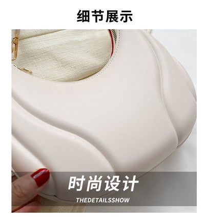 Dumpling Shoulder Bag for Women  Minimalist PU Leather Underarm Handbag