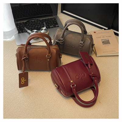 Luxury Retro Boston Handbag for Women | Premium Crossbody & Shoulder Bag
