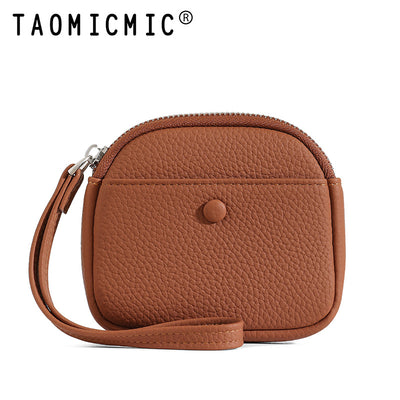 Women's Minimalist Card Holder Wristlet Wallet  Mini Zip Coin Purse & Card Organizer