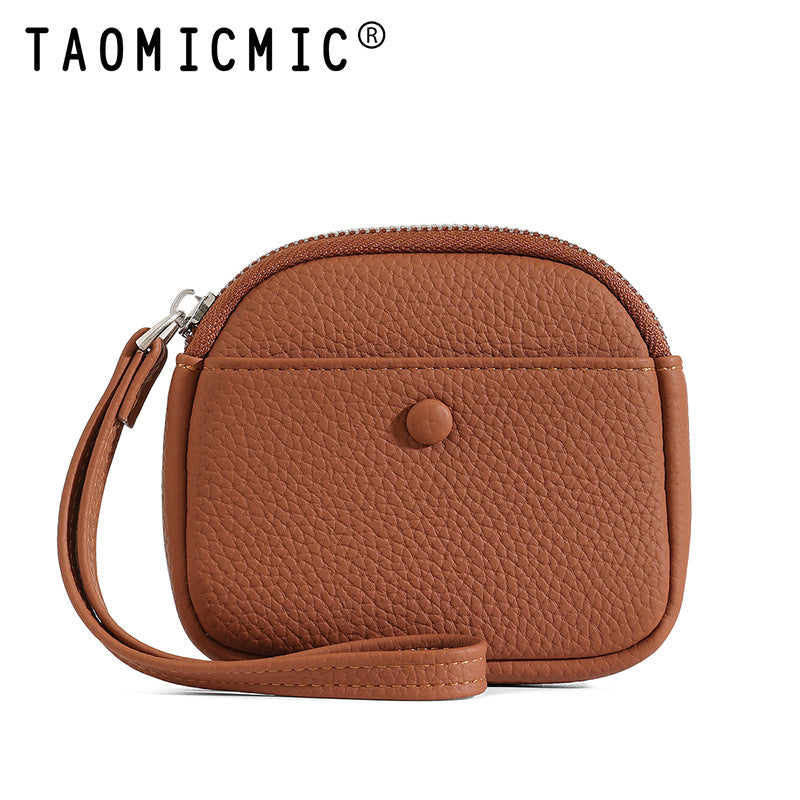 Women's Minimalist Card Holder Wristlet Wallet  Mini Zip Coin Purse & Card Organizer
