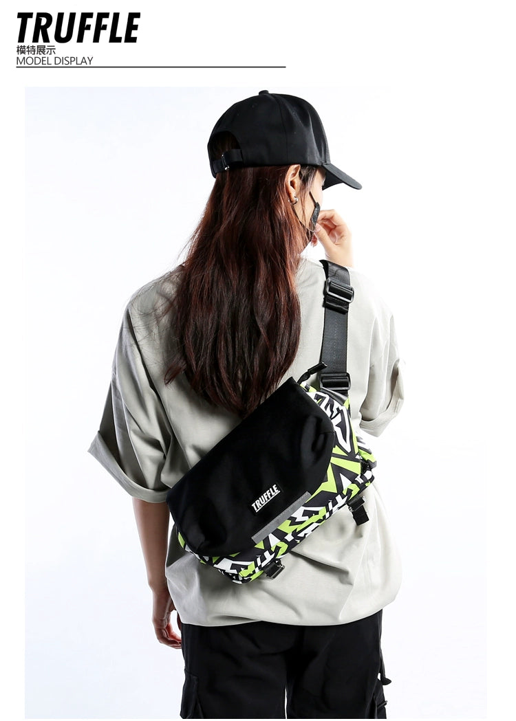 TRUFFLE graffiti single shoulder messenger travel light bag