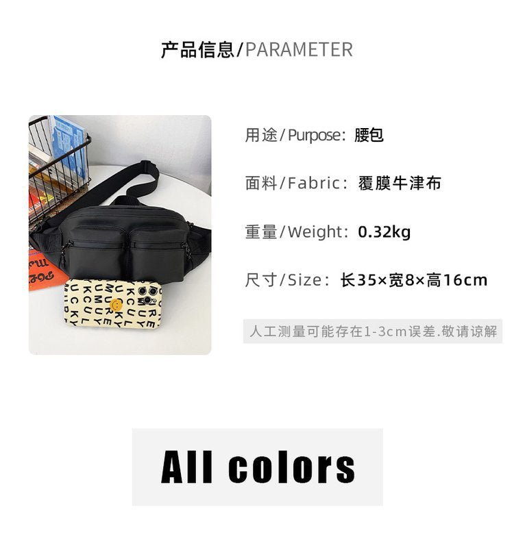 Korean Utility Crossbody Chest Bag | Large Capacity Everyday Sling Bag