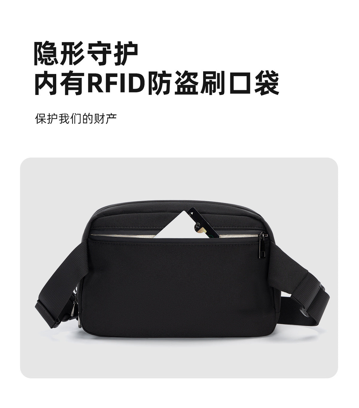 Mens Lightweight Anti-Theft Crossbody Chest Bag | Waterproof Business Sling Shoulder Bag