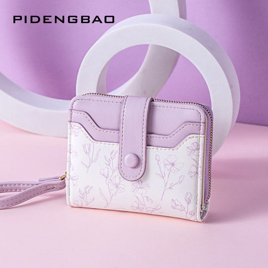 Multi Slot Bi Fold Floral Women's Wallet