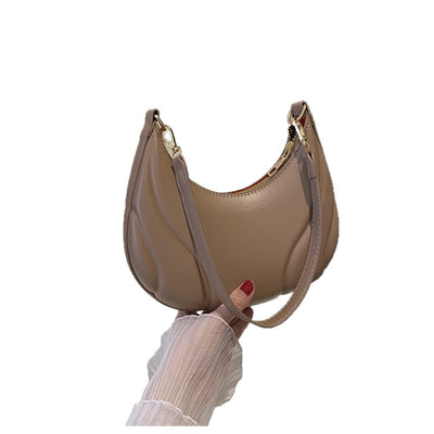 Dumpling Shoulder Bag for Women  Minimalist PU Leather Underarm Handbag