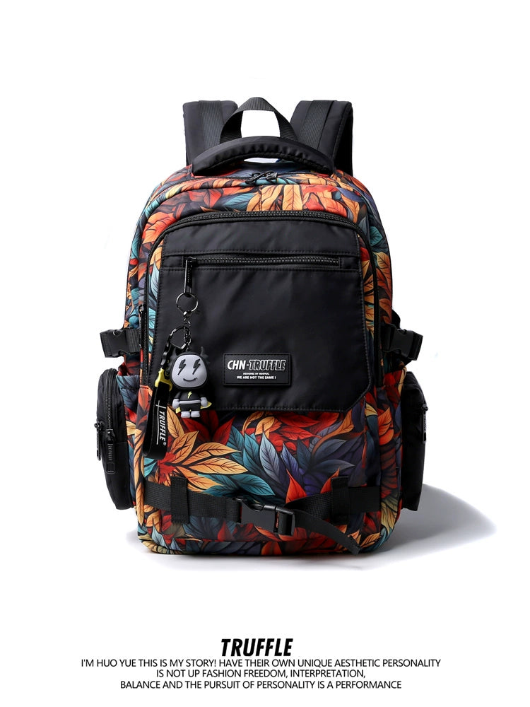 TRUFFLE trendy solid printed brand day backpack