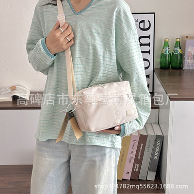 Utility Mini Crossbody Bag for Women  Multi-Pocket Oxford Shoulder Bag