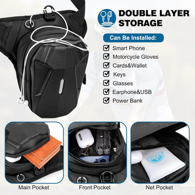 Motorcycle Tactical Leg Bag | Waterproof Cycling Waist & Thigh Bag